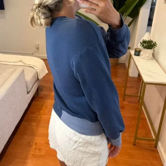 JoyLab Blue Patchwork Crewneck Sweatshirt – XS - Picture 3 of 3